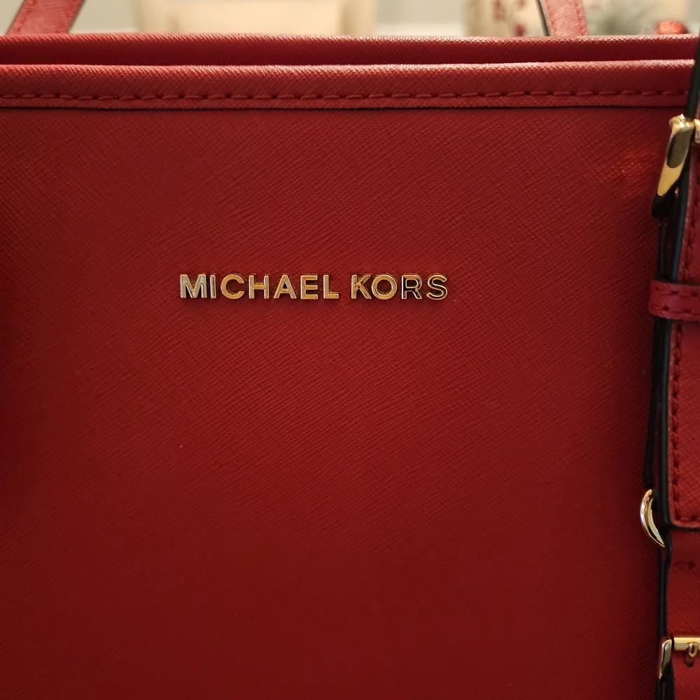 Michael Kors Red Tote Bag - Picture 4 of 16